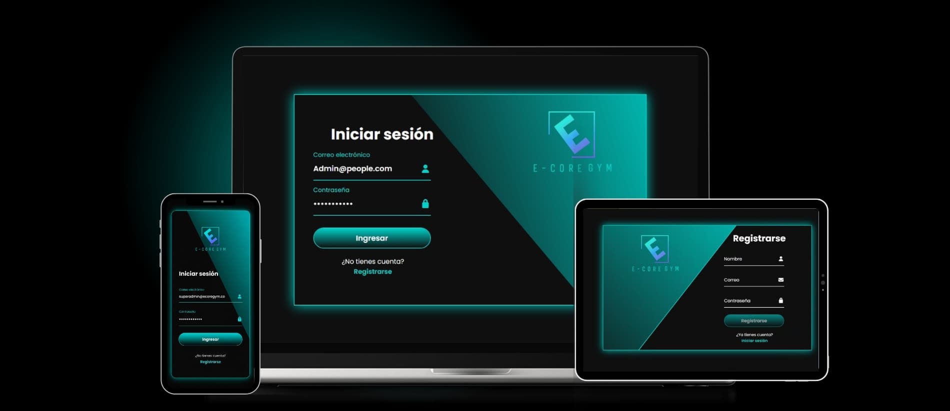 Pantalla principal de Ecore Gym