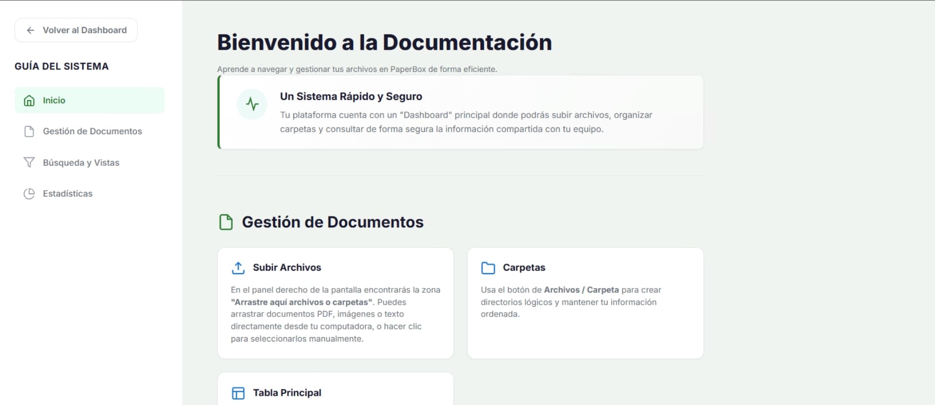 Manual de uso embebido en la plataforma