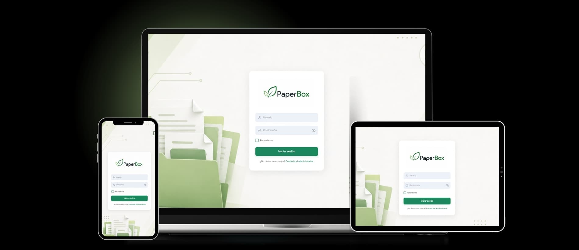 PaperBox en escritorio, tablet y celular